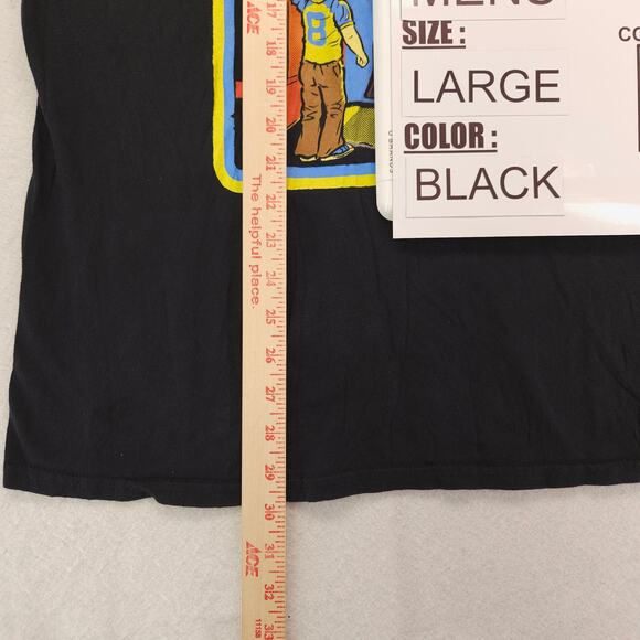 Steven Rhodes Timmy Has a Visitor Crew Neck Shirt Mens Size Large L Black - Picture 9 of 10